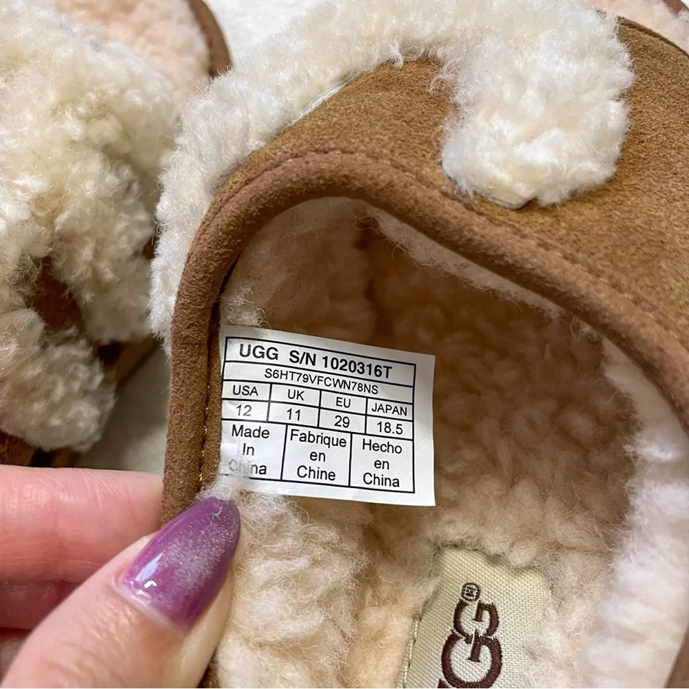 NEW UGG Toddler Logo Slipper Sandal Size 12